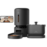 Produktbild von PETLIBRO Bundle aus Kamera-Futterautomat und kabellosem Katzenbrunnen in Schwarz mit Akku