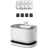 Produktbild von Petlibro Dockstream Akkubetriebener Automatischer Katzenbrunnen mit 4er-Packung Filtern in Weiß