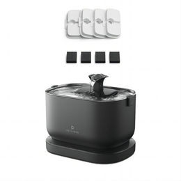 Produktbild von Petlibro Dockstream Akkubetriebener Automatischer Katzenbrunnen mit 4er-Packung Filtern Schwarz
