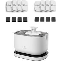Produktbild von Petlibro Dockstream Akkubetriebener Automatischer Katzenbrunnen mit 8er-Packung Filtern in Weiß