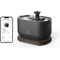 Produktbild von Petlibro Dockstream App-gesteuerter Trinkbrunnen für Haustiere Schwarz mit Wifi-Überwachung