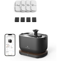 Produktbild von PETLIBRO Dockstream App-gesteuerter Trinkbrunnen für Katzen mit 4er-Packung Filtern, Schwarz