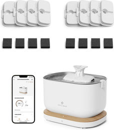 Produktbild von PETLIBRO Dockstream App-gesteuerter Trinkbrunnen für Katzen mit 8er-Packung Filtern in Weiß