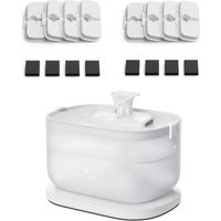 Produktbild von PETLIBRO Dockstream Automatischer Katzenbrunnen mit kabelloser Pumpe und 8er-Packung Filtern in Weiß