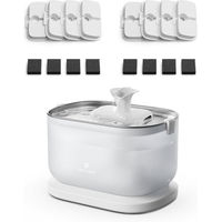 Produktbild von PETLIBRO Dockstream Automatischer Katzenbrunnen mit kabelloser Pumpe und 8er-Packung Filtern in Weiß aus Edelstahl