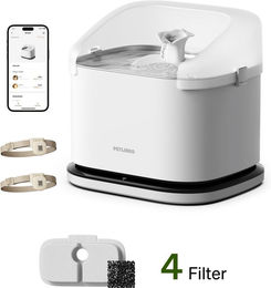 Produktbild von PETLIBRO Dockstream RFID Smart-Trinkbrunnen mit 4er-Packung Filtern in Weiß