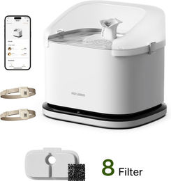 Produktbild von PETLIBRO Dockstream RFID Smart-Trinkbrunnen mit 8er-Packung Filtern in Weiß