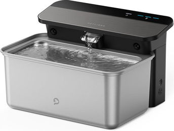 Petlibro Glacier Trinkbrunnen aus Edelstahl mit Ultrafiltration und 1 vorinstalliertem Filter in Silber – Bild 1 von 1