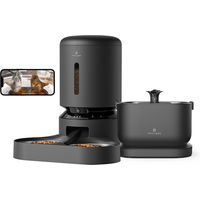 Produktbild von PETLIBRO Haustier-Kamera und kabelloser Katzenbrunnen Bundle Schwarz mit dualer Schale