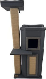 Petliving Kratzbaum Ela Kratztonne Grau mit Baumwolle und Öko-Tex 100 Zertifizierung – Bild 1 von 3