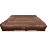 Produktbild von Petliving orthopädisches Hundebett Anna XXL aus Kunstleder braun 120 x 100 cm