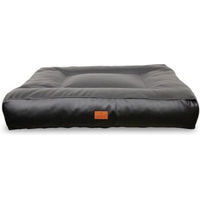 Produktbild von Petliving orthopädisches Hundebett Anna XXL aus Kunstleder schwarz 120 x 100 cm