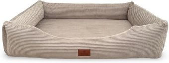 Petliving orthopädisches Hundebett Lara aus Cord in Beige XXL – Bild 1 von 3