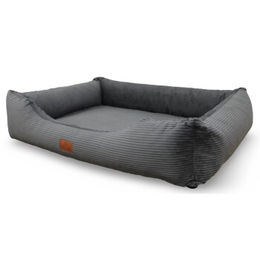 Petliving orthopädisches Hundebett Lara aus Cord in Grau XL – Bild 1 von 2