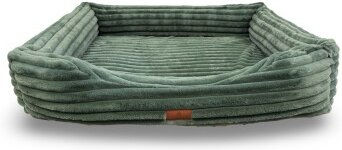 Petliving orthopädisches Hundebett Lilly aus Cord in Grün XL mit Oeko-Tex Zertifizierung – Bild 1 von 3