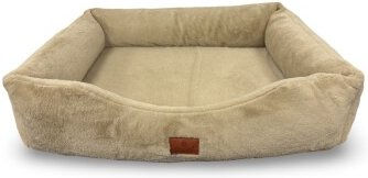 Petliving orthopädisches Hundebett Lina extra weich beige aus Stoff mit Oeko-Tex Zertifizierung – Bild 1 von 3