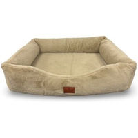 Produktbild von Petliving orthopädisches Hundebett Lina extra weich beige aus Stoff mit Oeko-Tex Zertifizierung