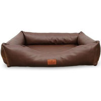 Produktbild von Petliving orthopädisches Hundebett Luke aus Kunstleder braun XXL mit Oeko-Tex Zertifizierung