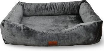 Petliving orthopädisches Hundebett Mina Plüsch Grau XXL Oeko-Tex – Bild 1 von 3
