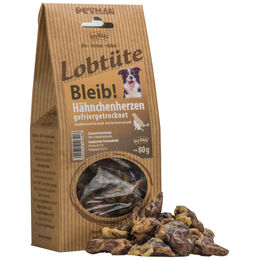 Petman Lobtüte BLEIB! Belohnungssnack Hähnchenherzen Monoprotein ohne Zucker 80 g - 5 x 80 g – Bild 1 von 2