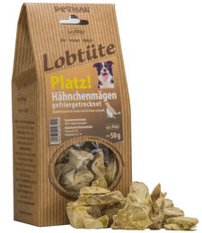 Petman Lobtüte Platz Hähnchenmägen Monoprotein Belohnungssnack 50 g - 50 g – Bild 1 von 2