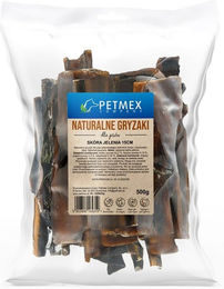 Produktbild von PETMEX Hirschhaut Kausnack für Hunde Monoprotein Hypoallergen 500g