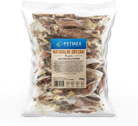 PETMEX Kaninchenohren mit Fell Naturkauartikel für Hunde Monoprotein Hypoallergen 500g - 500 g – Bild 1 von 4