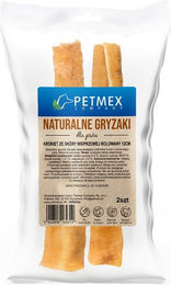 Produktbild von PETMEX Schweinehautkrokotte gerollt 12 cm 2 Stück Monoprotein Kausnack für Hunde