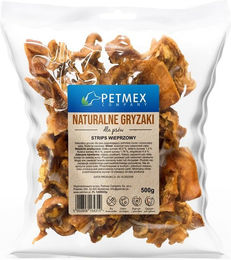 Produktbild von PETMEX Strips Schwein Monoprotein Naturkauartikel für Hunde ohne Konservierungsstoffe 500g