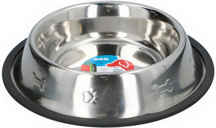 Petnic Futternapf aus Edelstahl mit Antirutsch-Ring für Hunde und Katzen 750 ml Silber – Bild 1 von 5
