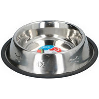 Produktbild von Petnic Futternapf aus Edelstahl mit Antirutsch-Ring für Hunde und Katzen 750 ml Silber