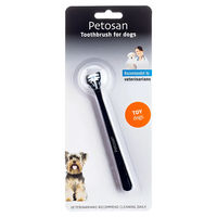 Produktbild von Petosan Zahnbürste für kleine Hunde und Welpen aus Kunststoff in XS - 1 Stk.
