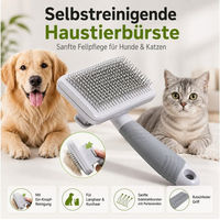 Produktbild von Petraum Fellbürste für Hunde und Katzen mit Langhaar und Kurzhaar in Grau