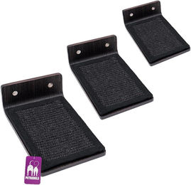 Petrebels Holzspielzeug Kletterwand und Katzentreppenwand 3er-Set zur Wandmontage in Schwarz-Braun-Optik – Bild 1 von 1