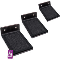 Produktbild von Petrebels Holzspielzeug Kletterwand und Katzentreppenwand 3er-Set zur Wandmontage in Schwarz-Braun-Optik