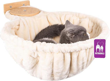 Petrebels Katzen Kletterwand Liegeschale Hang Round Ø 48 cm zur Wandmontage in Eiche-Rustikal-Optik – Bild 1 von 1