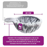 Produktbild von Petrebels Katzenhängematte Katzenliegeplatz für Kratzbäume Grau Ø 48 cm Waschbar