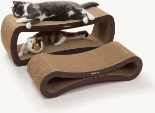 PetRhein Ascent Paw Kratzpappe für Katzen als Kratzbrett in Braun zum Möbelschutz – Bild 1 von 3