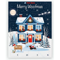 Produktbild von Pets Best Adventskalender Santa's Moonlight Skates für Hunde mit getreidefreien Fleischsnacks aus Lamm, Rind und Ente monoprotein