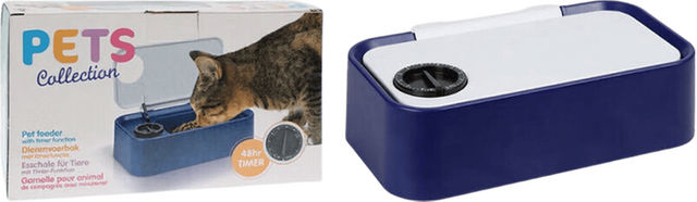 Pets Collection Futterautomat Timer für Katzen in Blau 24,2 x 13,8 x 7,7 cm – Bild 1 von 1