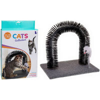 Produktbild von Pets Collection Katzenkratzbrett-Set aus Holz und Metall mit Polyester 34x25x34 cm