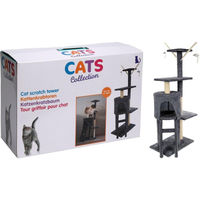 Produktbild von Pets Collection Kratzbaum aus Plüsch in Grau 45x30x110 cm
