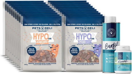 Produktbild von Pets Deli BARF Vorratspaket Sensitive für Hunde Hypoallergen mit Öl und Mineral-Mix 20x200g - 20 x 200 g
