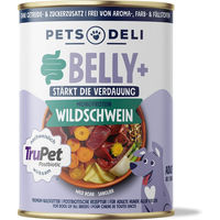 Produktbild von Pets Deli Belly Balance Nassfutter für Hunde Adult Wildschwein Monoprotein Stückchen in Sauce 400g - 400 g