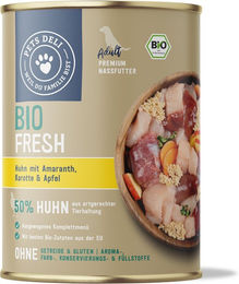 Produktbild von Pets Deli Bio Nassfutter für Senior Hunde Huhn und Lamm Hypoallergen Getreidefrei 400g Dose - 400 g