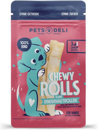 Produktbild von Pets Deli Chewy Rolls Rinderhautrollen für Hunde Junior Monoprotein Naturkauartikel 90g - 90 g