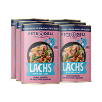 Produktbild von Pets Deli Classic Hunde Nassfutter Lachs für Adult, getreidefrei und ohne Zucker, 6 x 375g - 6 x 375 g