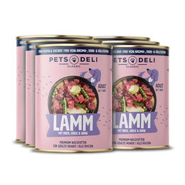 Pets Deli Classic Hunde Nassfutter Lamm für Adult, getreidefrei, glutenfrei und ohne Zucker, 6x400g - 6 x 400 g – Bild 1 von 3