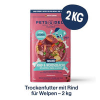 Produktbild von Pets Deli Classic Welpen Trockenfutter Rind und Lachs getreidefrei ohne Zucker 2kg - 2 kg
