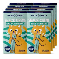 Produktbild von Pets Deli Creme Snack für Katzen mit Ente und Jakobsmuschel 8x90g - 6 x 15 g